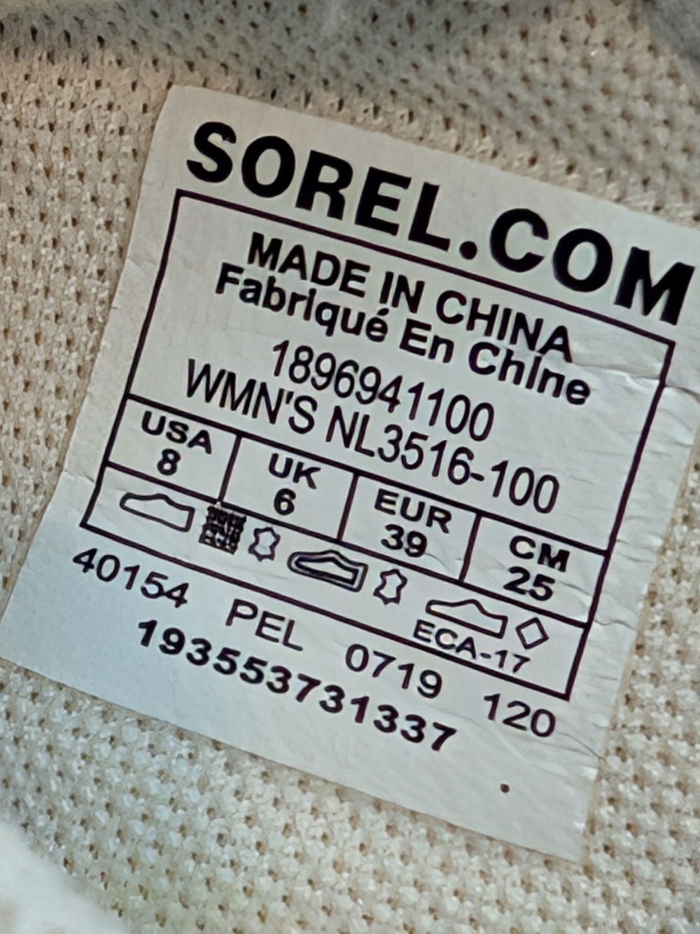 NO INSOLES!! Women's White Sorel Kinetic Lite Sneakers - Picture 9 of 9